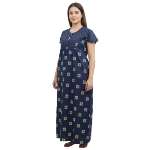 Classic Navy Geometric Print Nighty